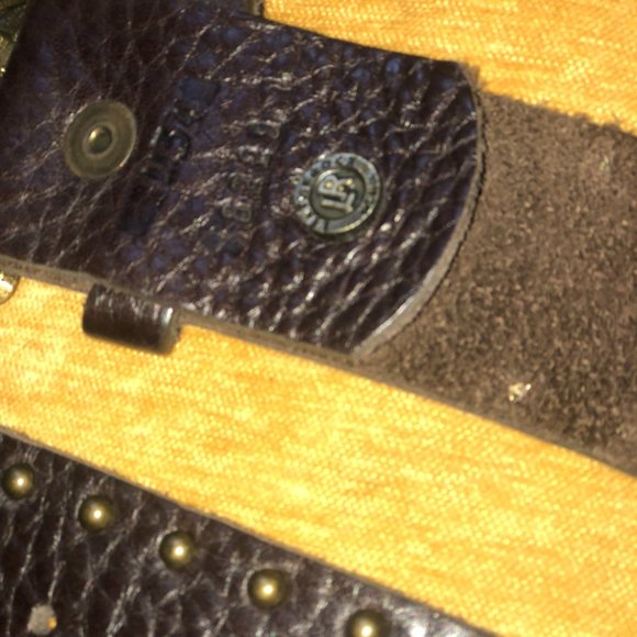 LEATHEROCK Soft Leather Rhinestone Belt - Picture 6 of 7